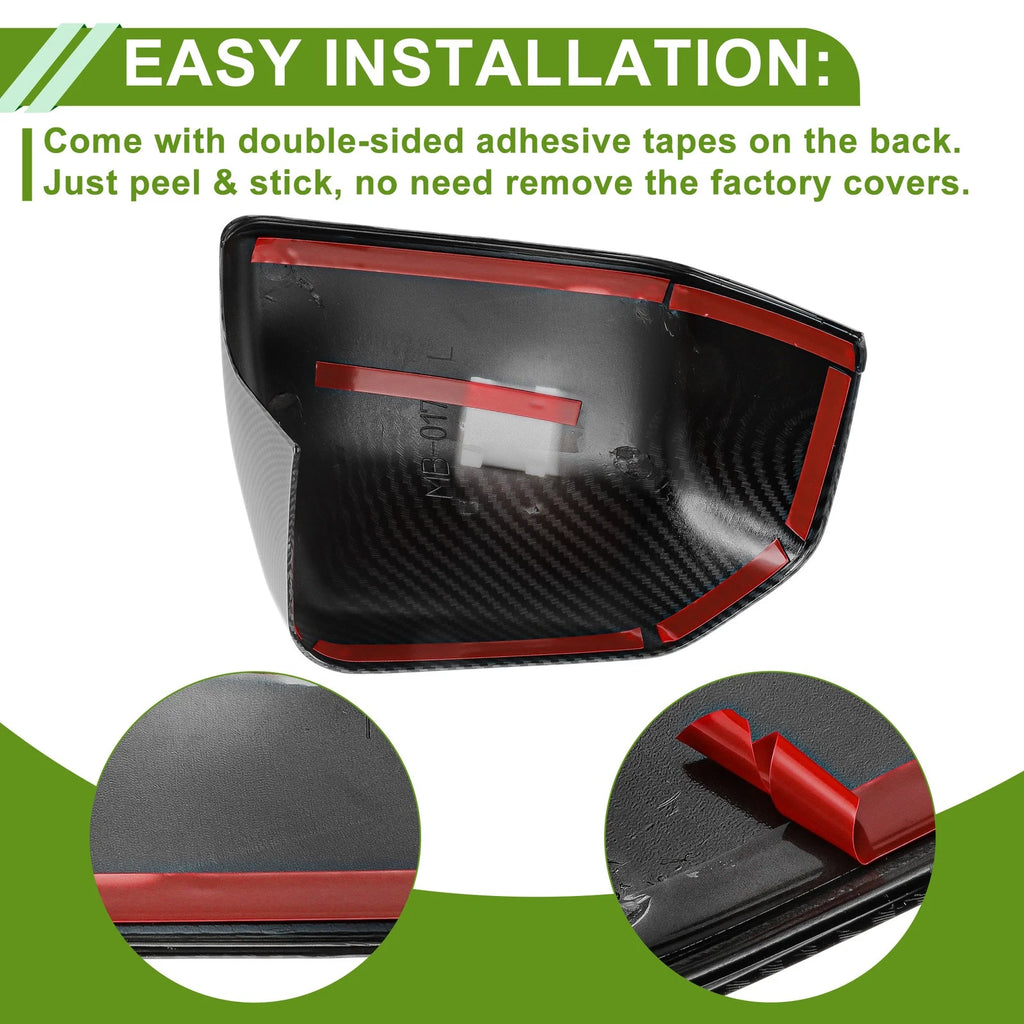 2X Side Mirror Cover Caps for Ford F150 (2015–2020) Black
