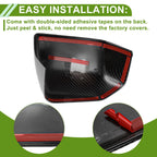 2X Side Mirror Cover Caps for Ford F150 (2015–2020) Black