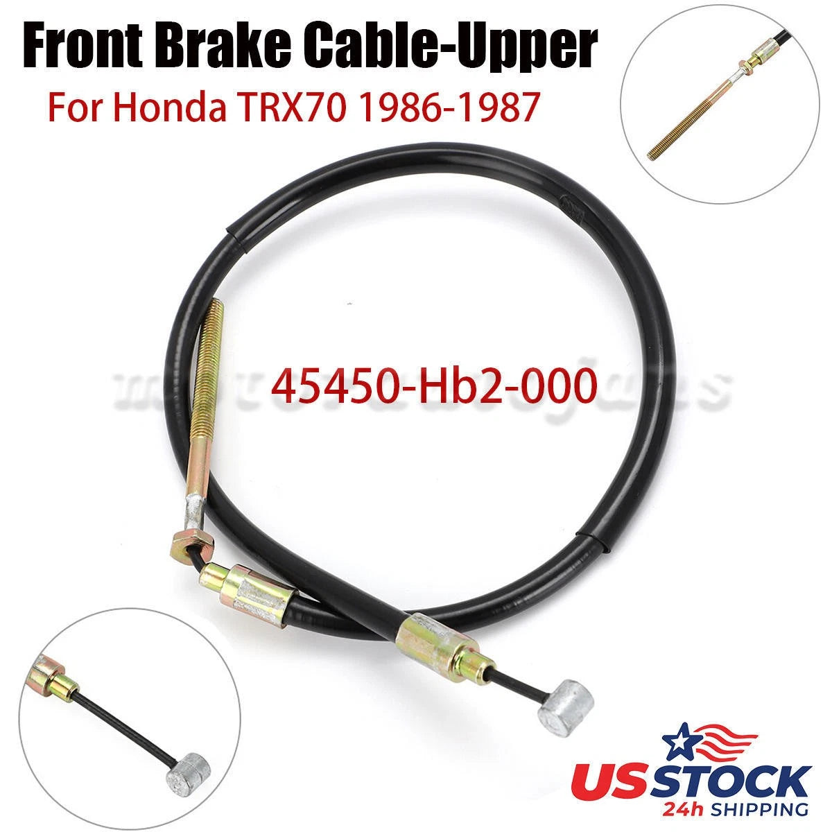 Front Brake Cable for Honda TRX70 (1986–1987) Replaces 45450-HB2-000