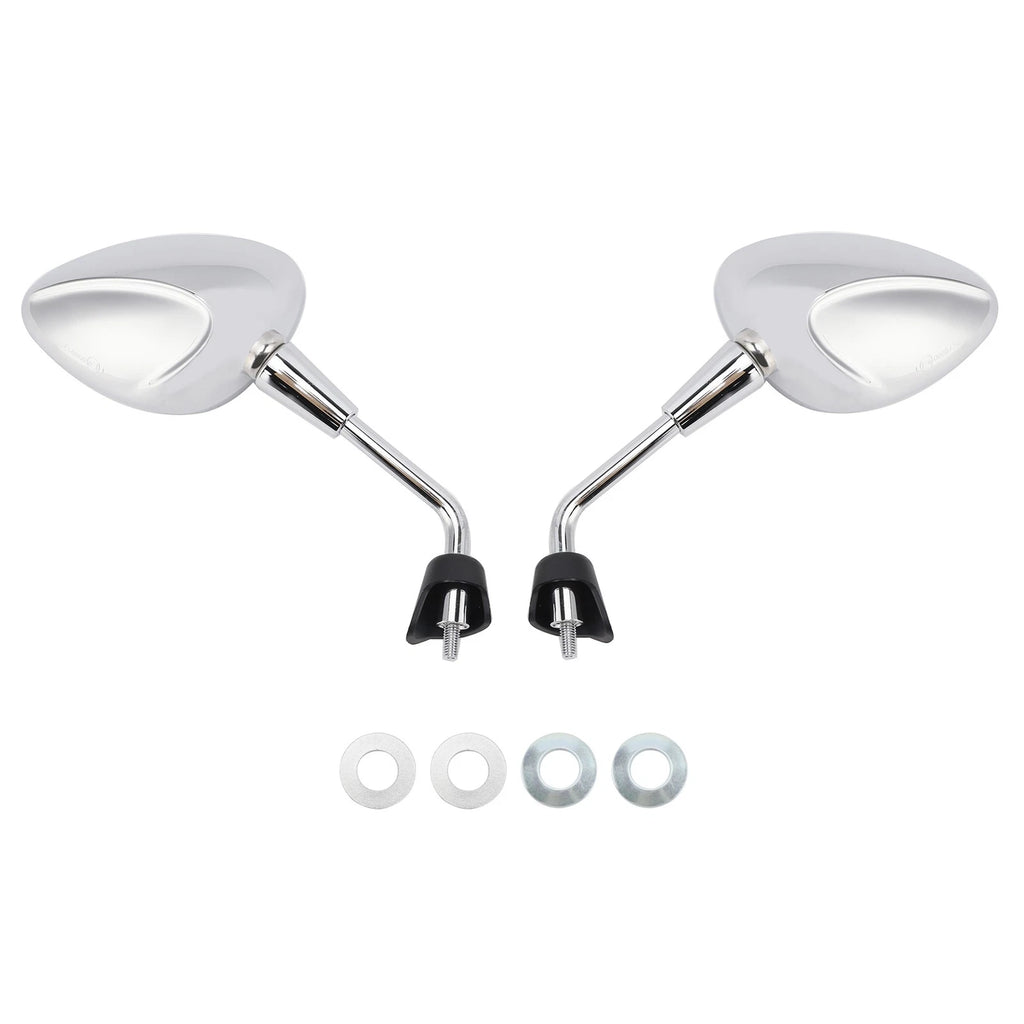 Pair Shorty Mirrors Chrome for Vespa Sprint 50-150, Primavera 50-125, GTS 125-300