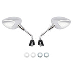 Pair Shorty Mirrors Chrome for Vespa Sprint 50-150, Primavera 50-125, GTS 125-300