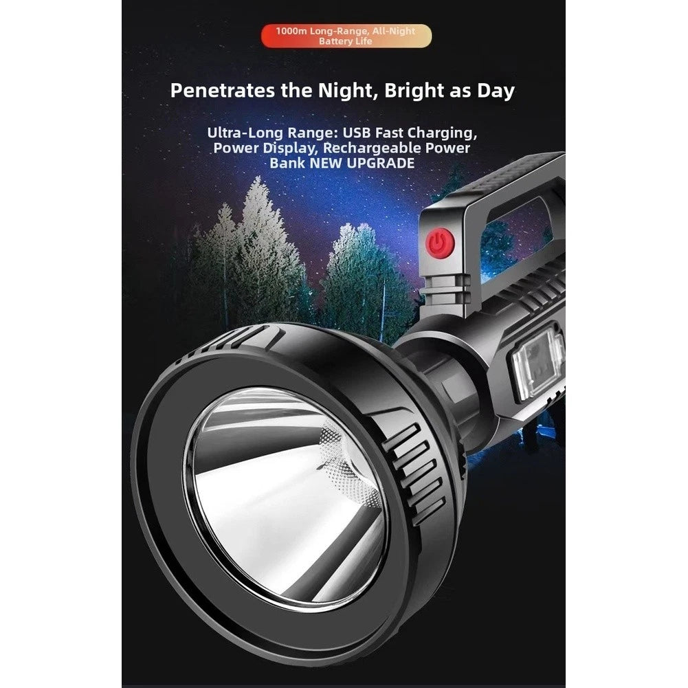 LED Flashlight 1000LM for Boats (Rechargeable, IPX4)