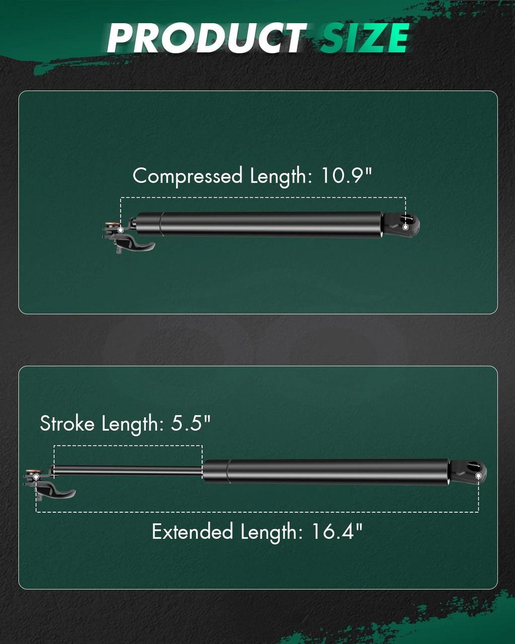 Hood Lift Supports Gas Struts for Toyota Land Cruiser Lexus LX450 (1996–1997)