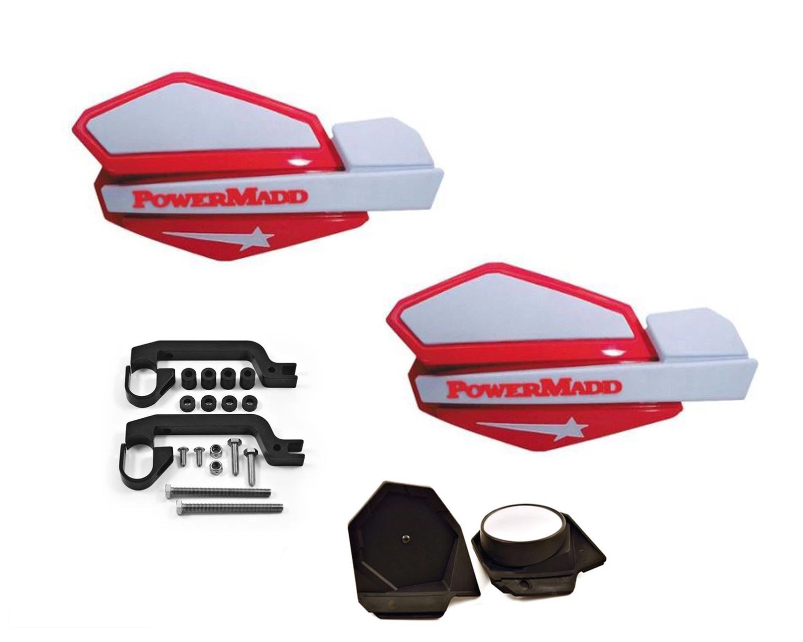 Powermadd Star Series Hand Guards Mirror Mount Kit for Honda TRX 250R (1986–1989)