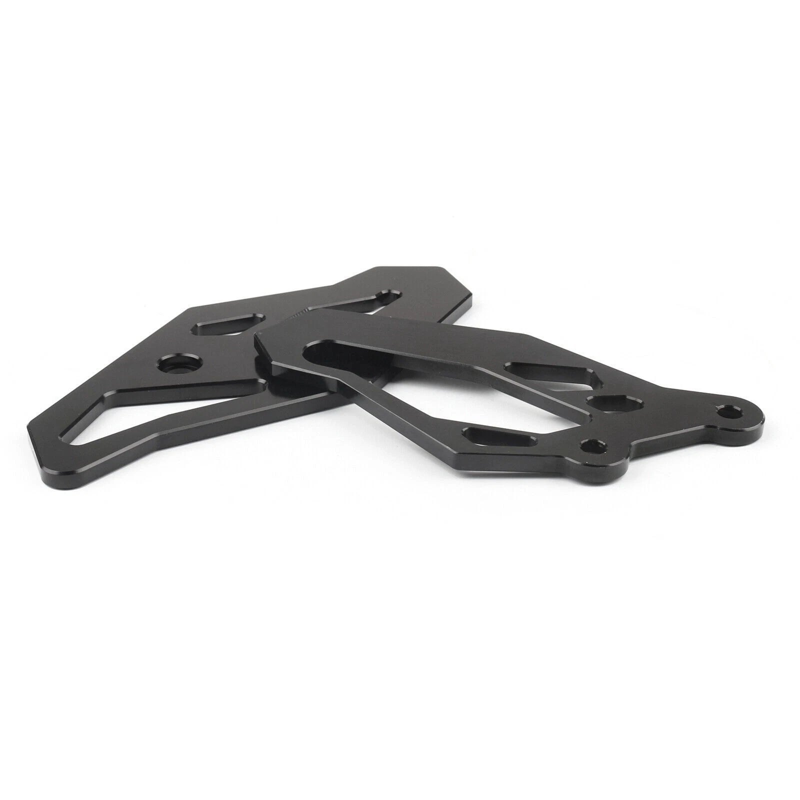 CNC Black Footrest Rearset Adapter Plates for Yamaha YZF R3 R25 MT-03 (2013–2019)