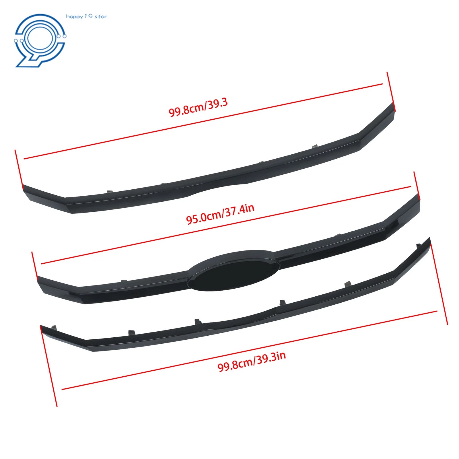 3Pcs Front Grille Bar Insert for Ford Flex (2009-2012)