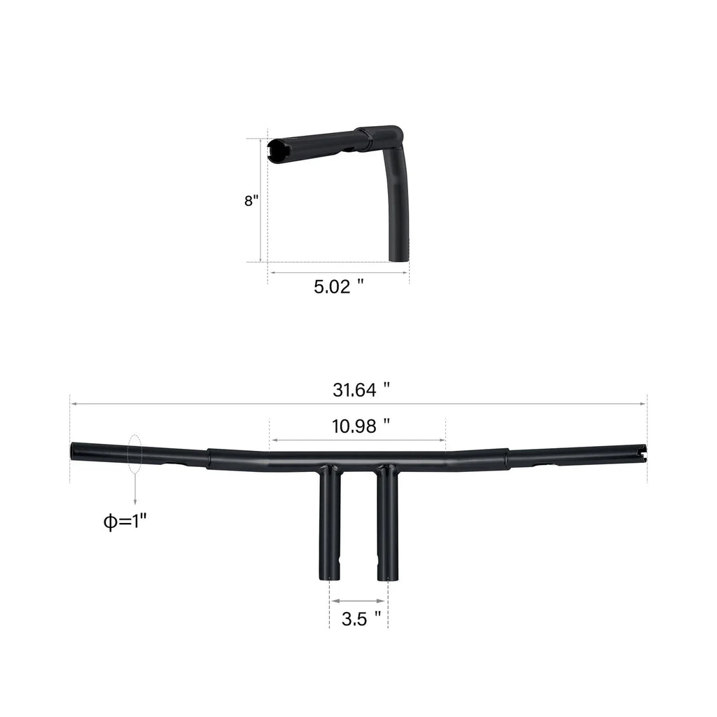 8'' T-Bar Handlebar for Harley Sportster 883