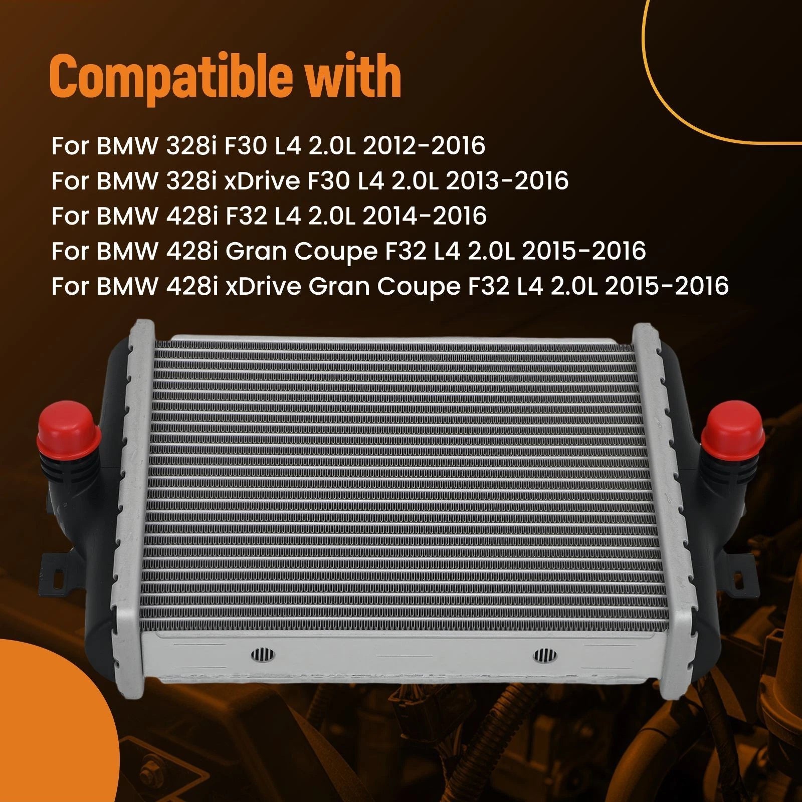 Aluminum Radiator for BMW 328i 330e 335i 340i F30 (2012–2018)