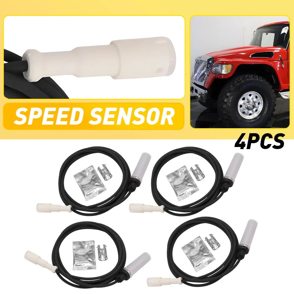 4X ABS Wheel Speed Sensor for Kenworth Peterbilt International Sterling Volvo EV
