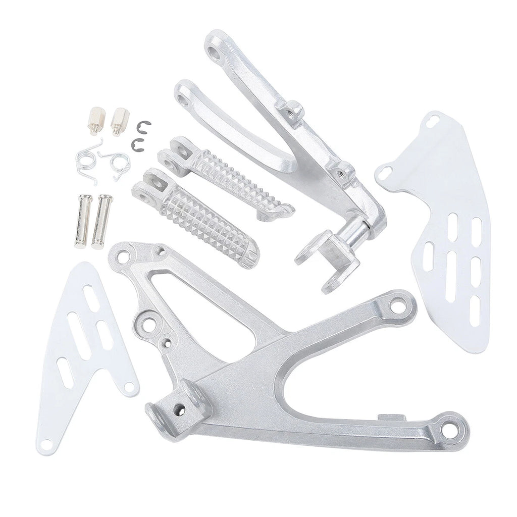 Set of 2 Front Rider Footrests Footpeg Brackets for Yamaha YZF R1 (2007–2008)