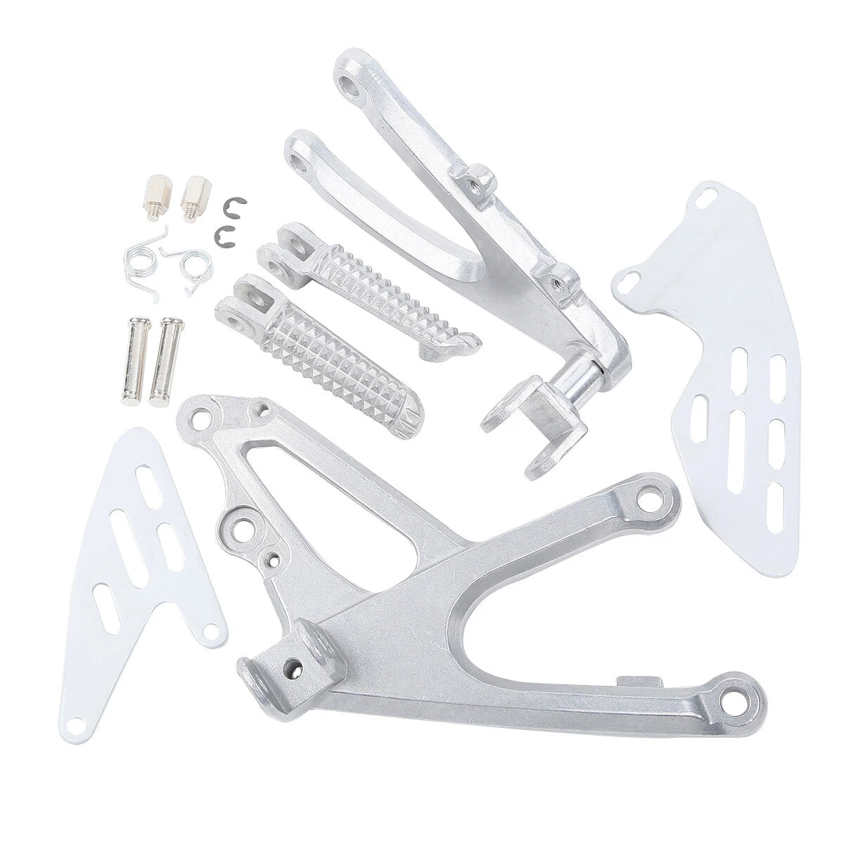Set of 2 Front Rider Footrests Footpeg Brackets for Yamaha YZF R1 (2007–2008)