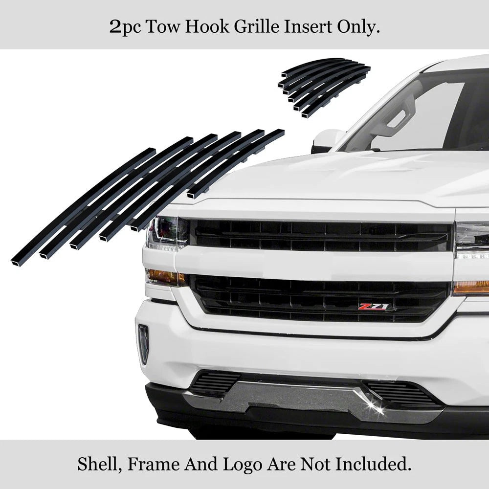 Stainless Black Billet Grille Insert for Chevy Silverado 1500 (2016-2018)
