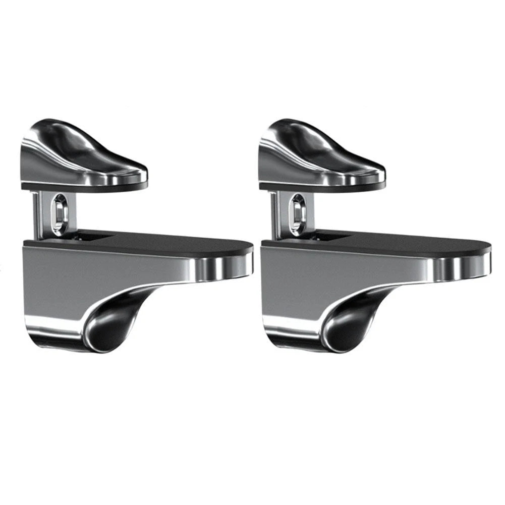Adjustable Glass Shelf Brackets Set of 4 - Zinc Alloy