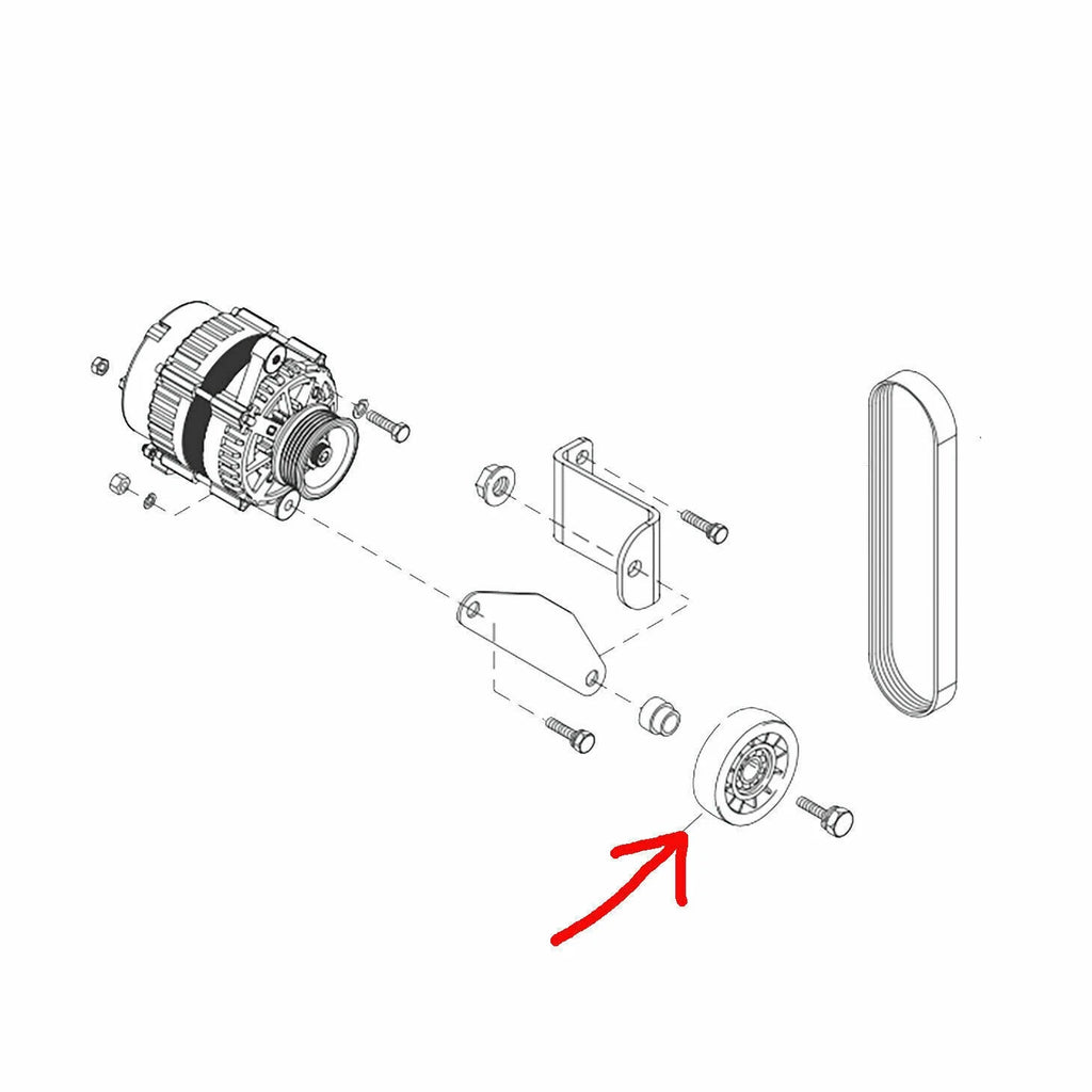 Serpentine Smooth Surface Idler Pulley 865598 for Mercruiser V6 V8