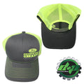 Ford Powerstroke Hat Charcoal Gray Yellow Mesh Snapback