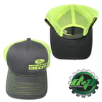 Ford Powerstroke Hat Charcoal Gray Yellow Mesh Snapback