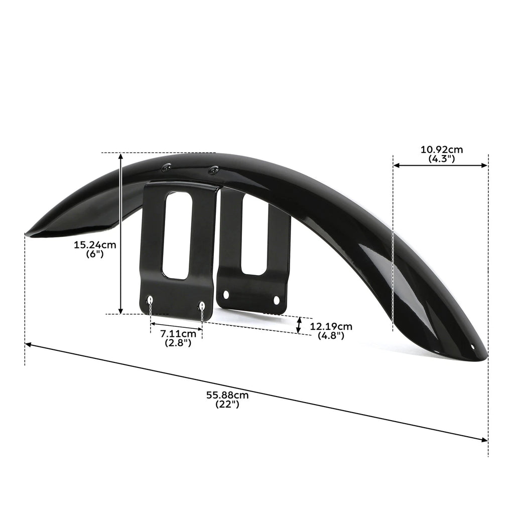 Front & Rear Fenders for Harley Sportster 883 1200 (2007–2009) - Vivid Black