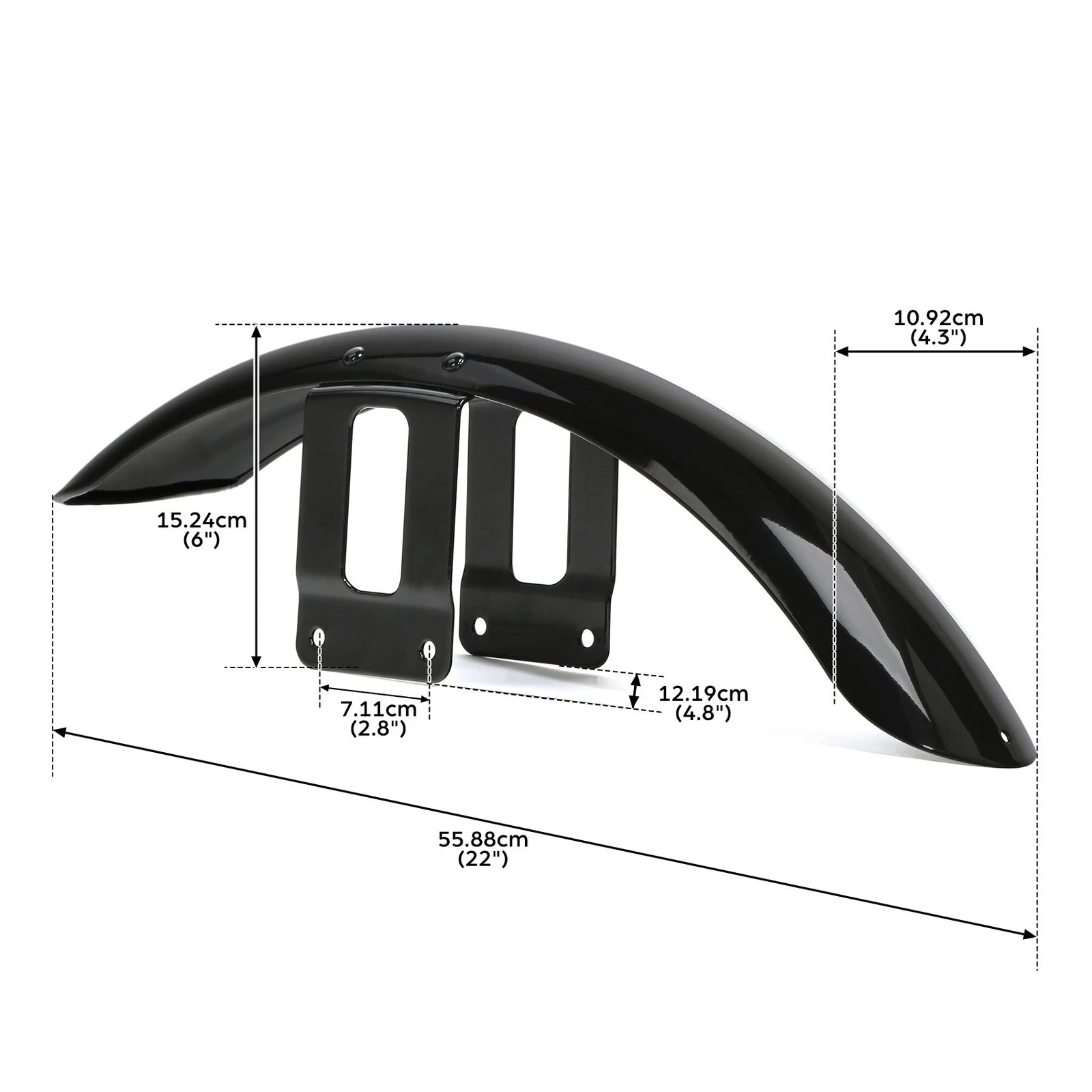 Front & Rear Fenders for Harley Sportster 883 1200 (2007–2009) - Vivid Black