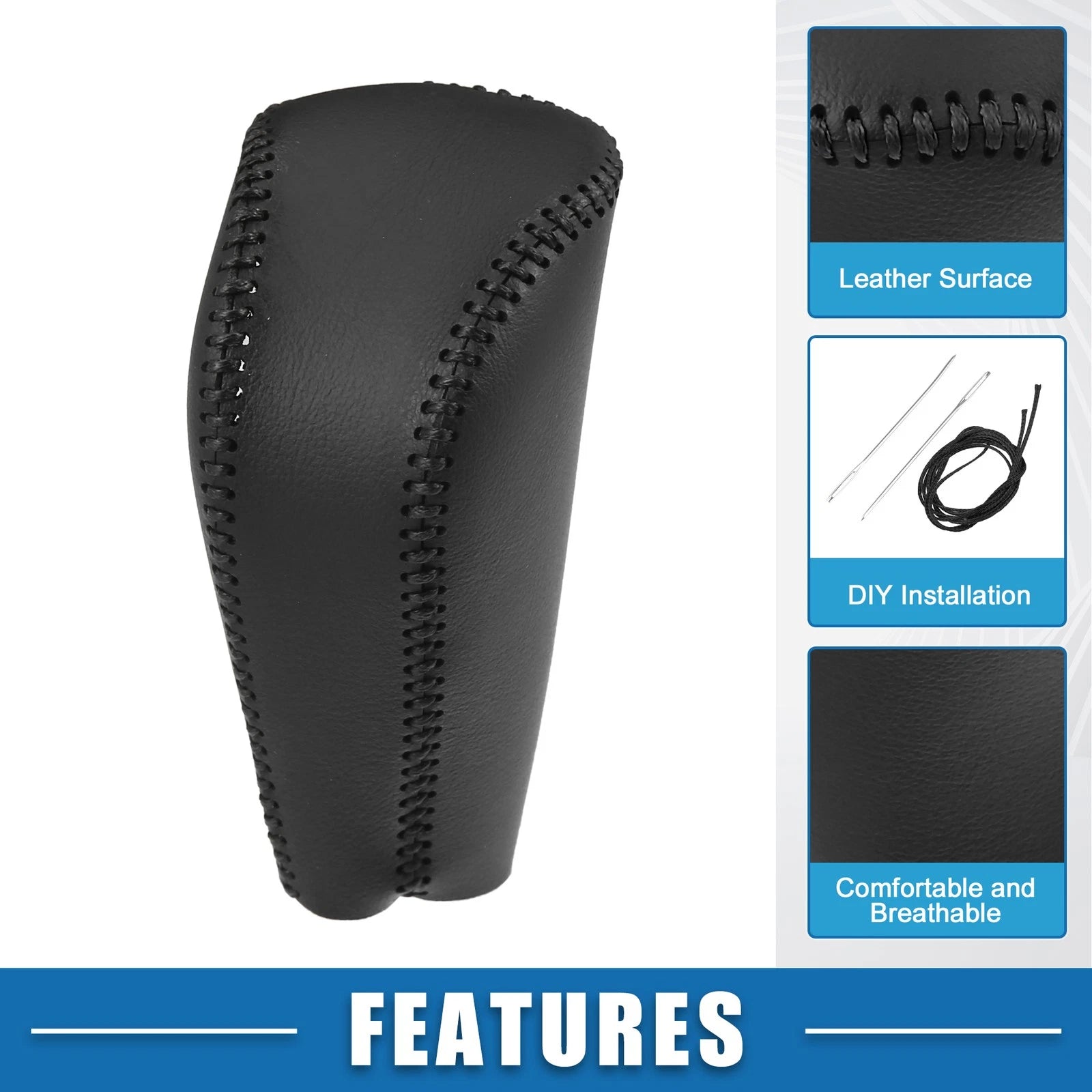 Gear Shift Lever Cover for Honda Odyssey (2015–2018) - Black Stitches