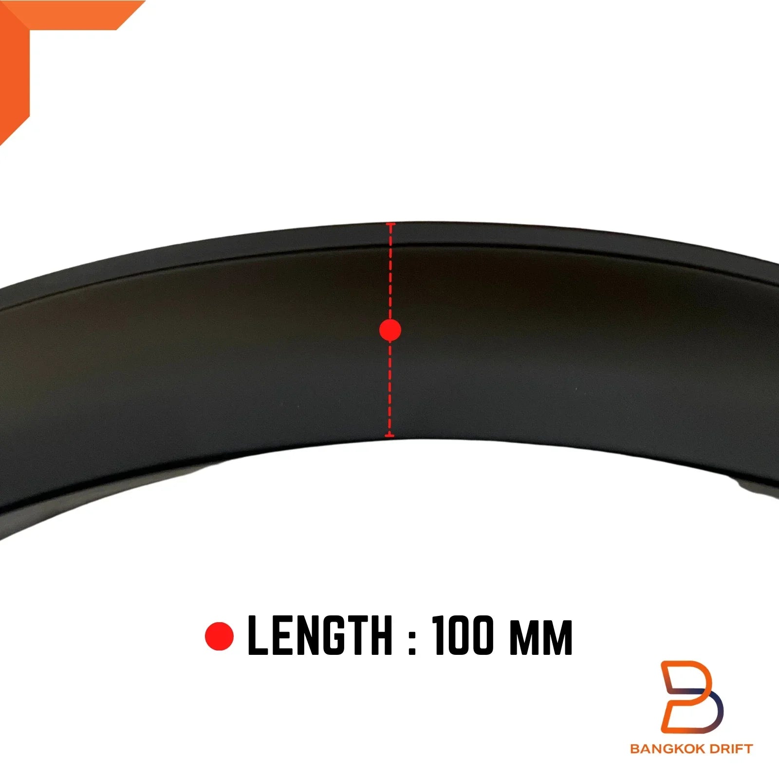 Black Slim Fender Flare Arch for Ford Everest UB U704 (2022-2024)