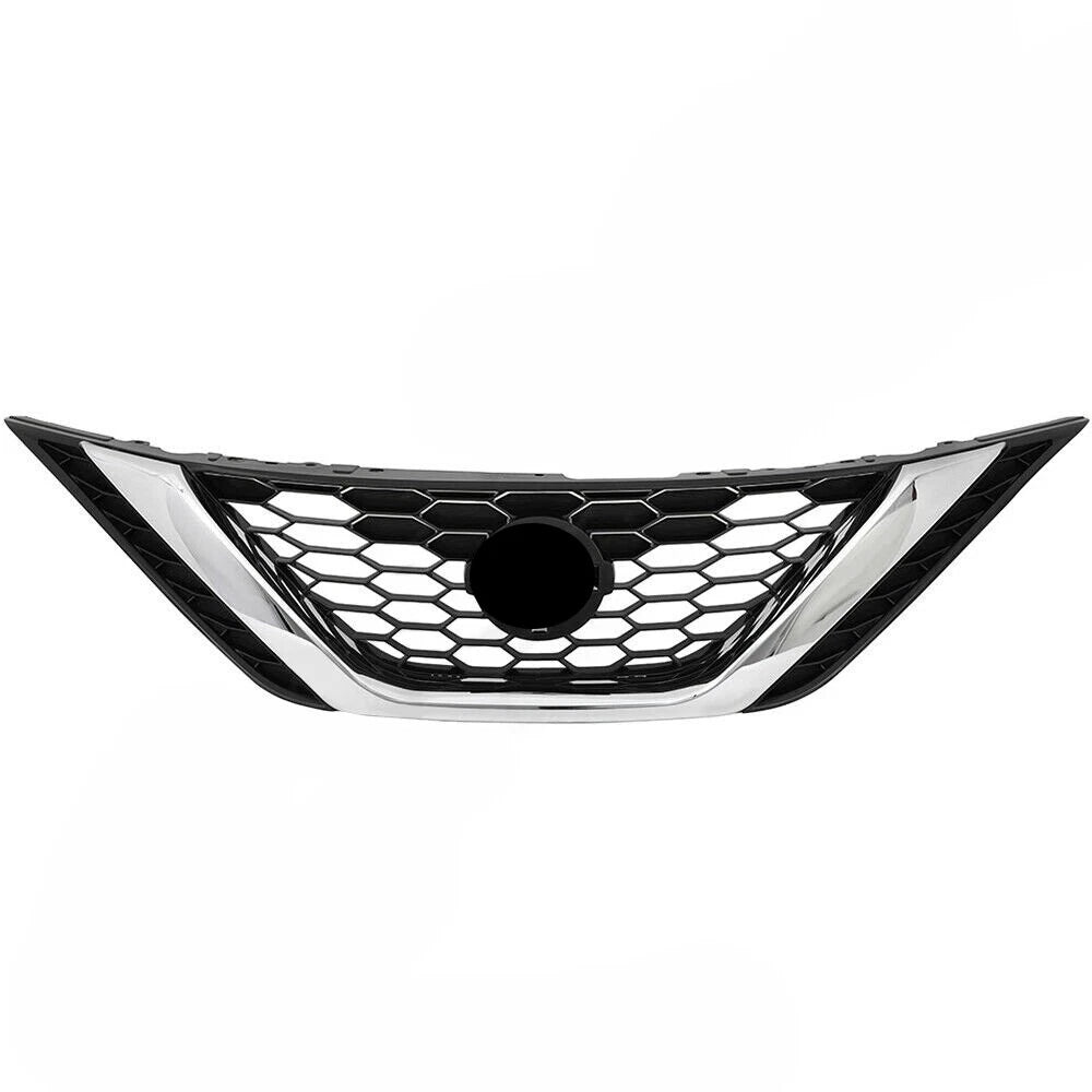 Front Upper Grille Replacement Set for Nissan Sentra (2016–2018) Black Honeycomb