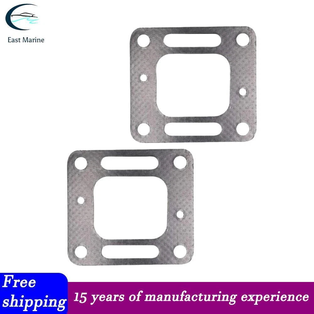 2 Exhaust Manifold Gasket Restrictor Elbow for Mercruiser (Repl 18-0897, 27-863724)