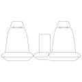Front Custom Grey Canvas Car Seat Covers for Toyota FZJ105 HZJ105