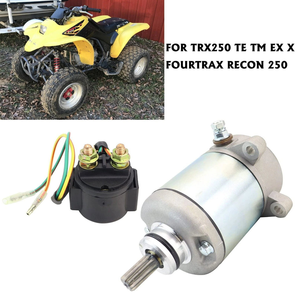 Starter for Honda TRX250X Sportrax (2011–2020) with Relay