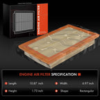 2X Engine Air Filter for Mercedes-Benz C300 E300 GLC300 SLK300 (2015–2020)