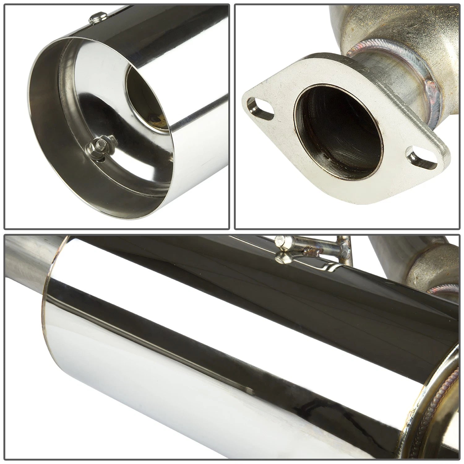 Dual 4" Muffler Tip Catback Exhaust for Nissan Altima Sedan V6 (2007–2012)