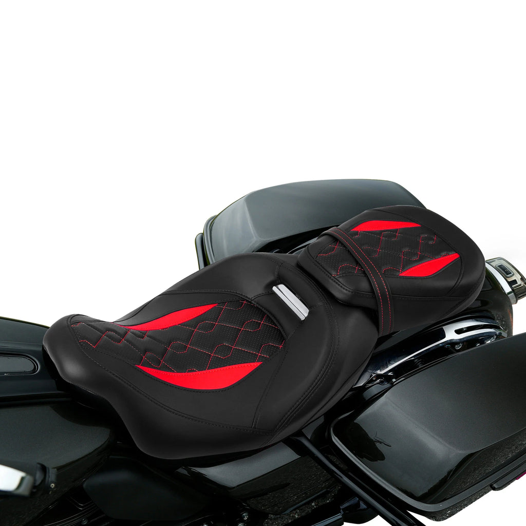 Driver Passenger Gel Seat for Harley Touring Road Electra Glide (2009–2023)