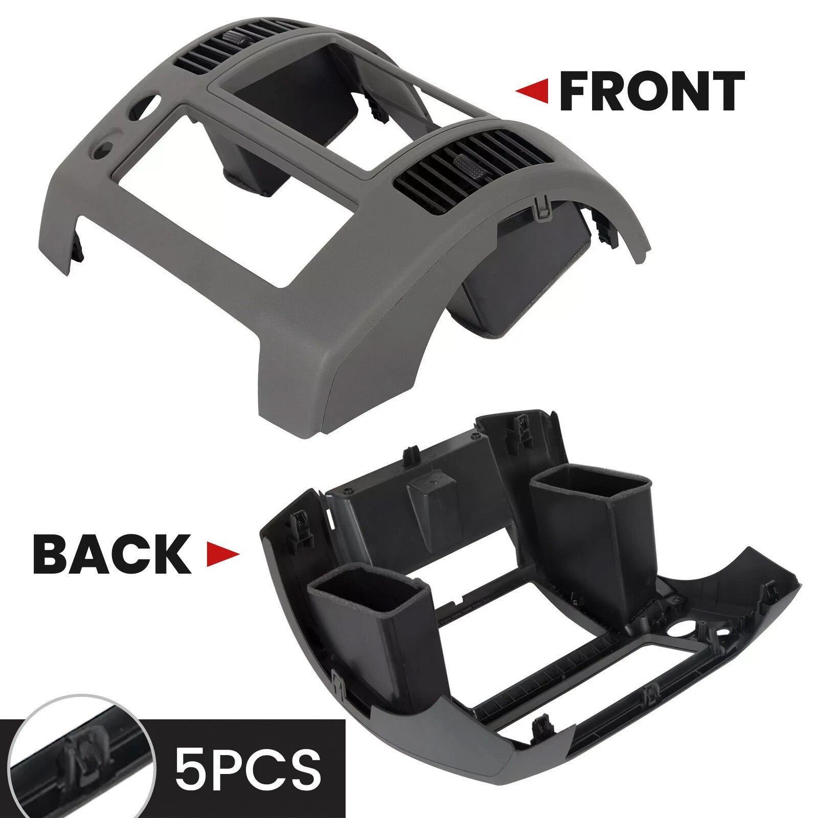 Center Dash Console Lid Bezel for Nissan Frontier (2005–2020)
