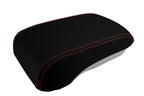 Console Lid Armrest Cover for Mitsubishi Lancer (2008–2016) Carbon Fiber Red Stitch