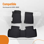 Set of 4 Black Custom Floor Mats for Acura ILX (2013–2022) TPE Waterproof