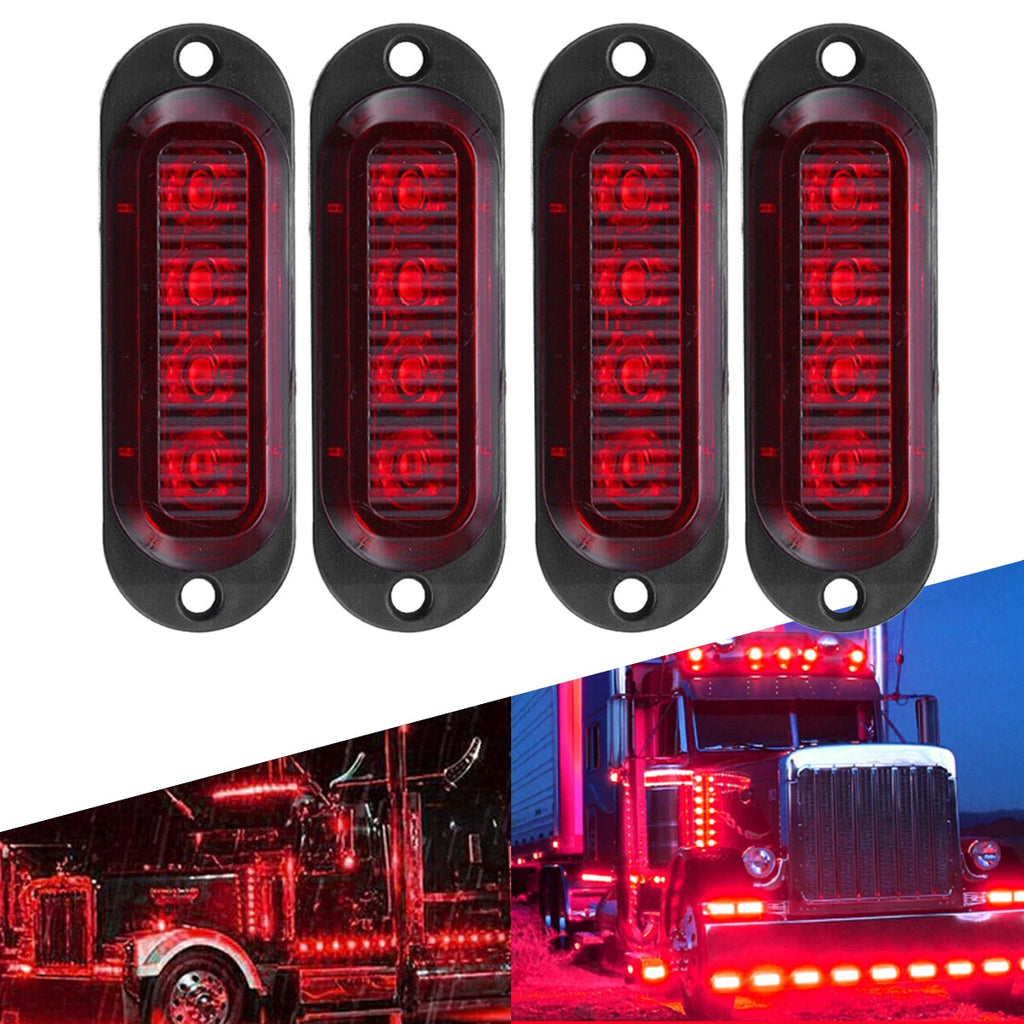Set of 4 LED Side Marker Lights for Truck Trailer RV