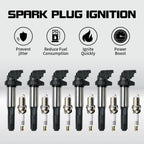 6X Ignition Coil & Spark Plug Set for BMW 325i 328i 330i 530i X3 X5 X6 (2006–2013) UF515 UF522