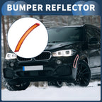 Bumper Reflector No.63147290093 for BMW X5 (2014–2018) 1Pc Red Yellow Front Left