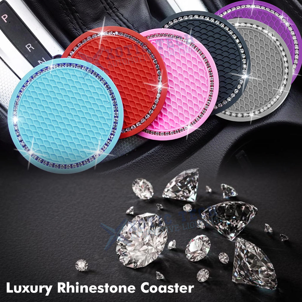2.75 Inch Silicone Bling Car Cup Holder Insert Coaster for Auto Interior (-)