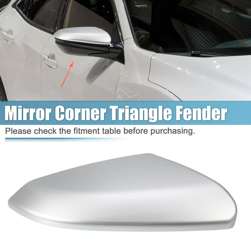 Right Side Mirror Corner Triangle Cover for Honda Civic (2016–2019) Silver Tone