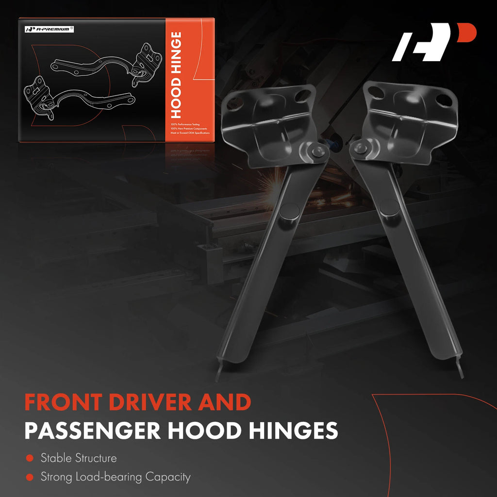 2X Front Hood Hinges for Ford Mustang (2005-2014)