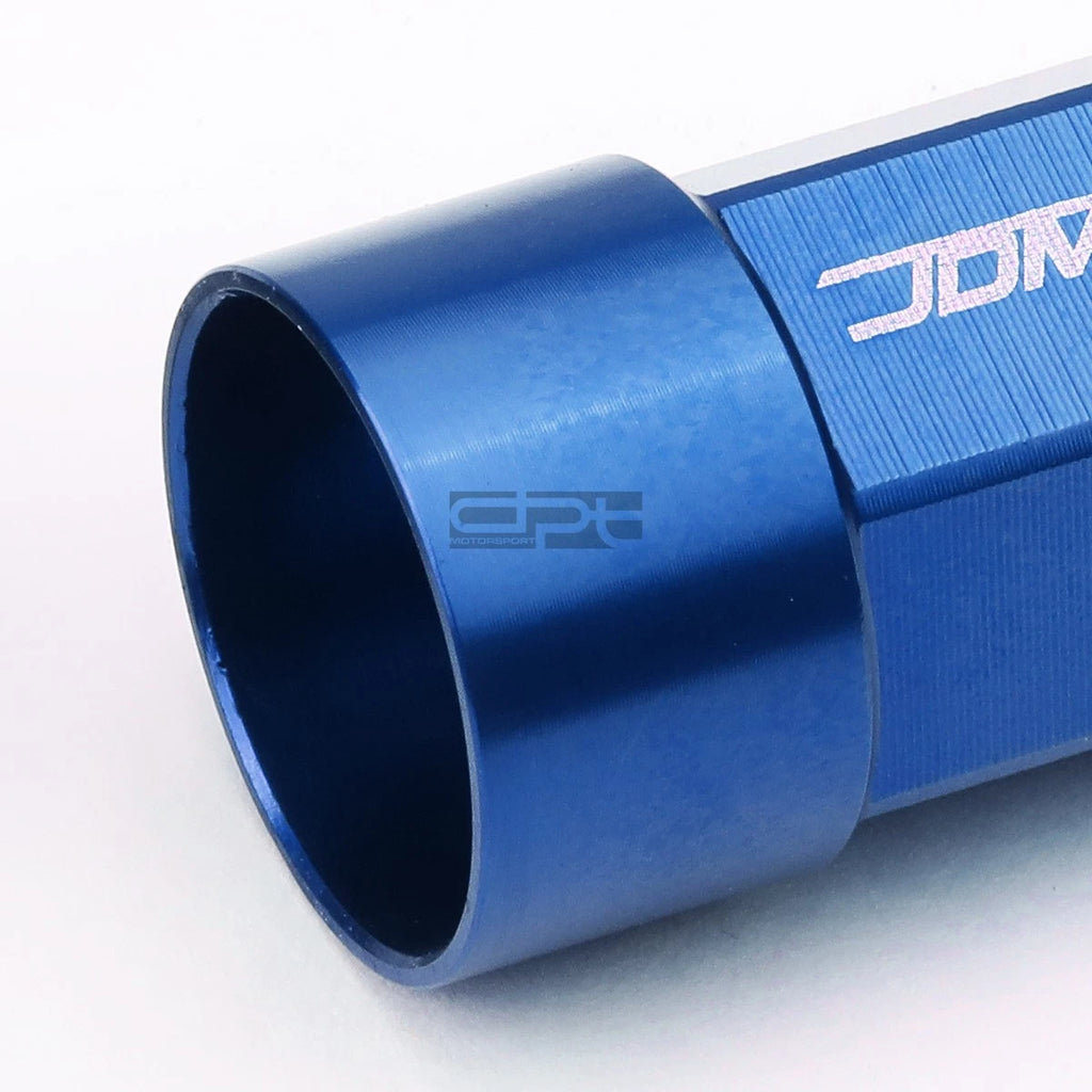 20 PCS M12X1.25 53MM Tall Blue Aluminum Lug Nuts with Caps & Adapter