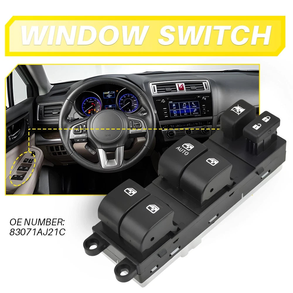 Front Left Window Control Switch for Subaru Outback (2010–2014)