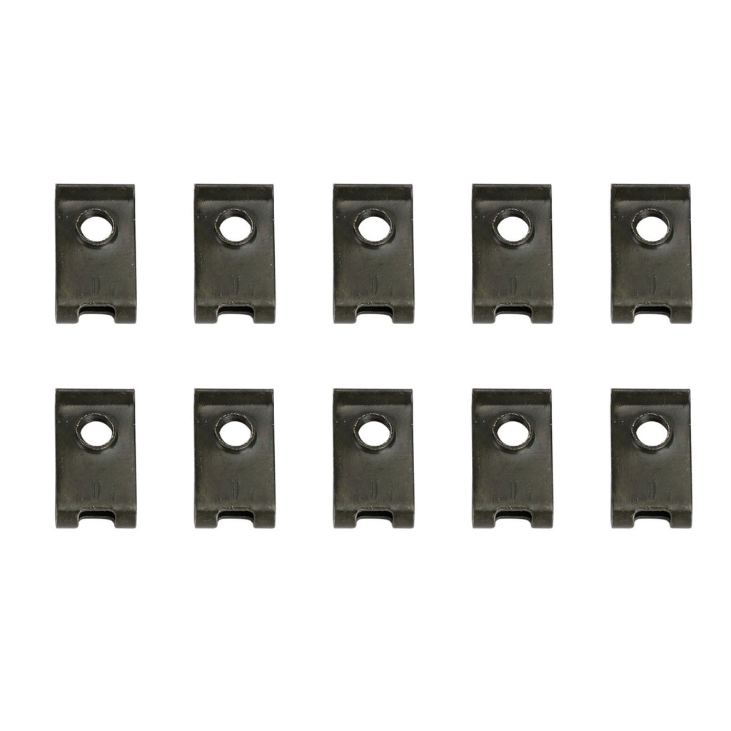 Set of 10 Zinc Plated Spring Spire C Clips U Nuts for M5