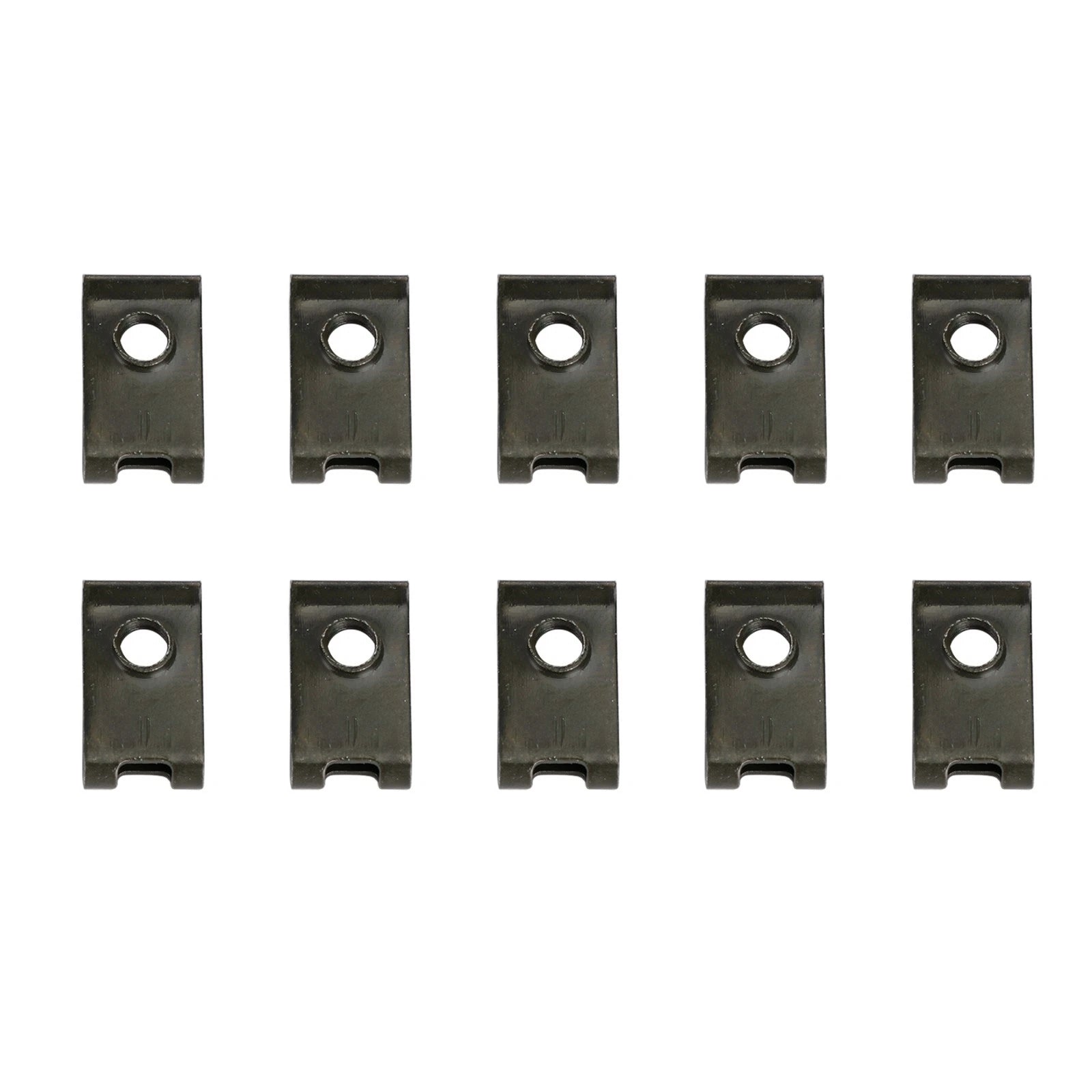 Set of 10 Zinc Plated Spring Spire C Clips U Nuts for M5