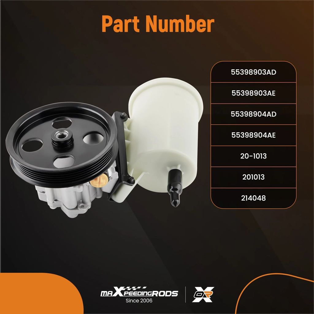 Power Steering Pump with Pulley & Reservoir for Dodge Ram 1500 (2009–2010)