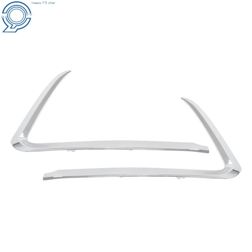 Set of 2 Chrome Bumper Fog Light Frame Trim Strips for Mazda CX-9 (2016–2022)