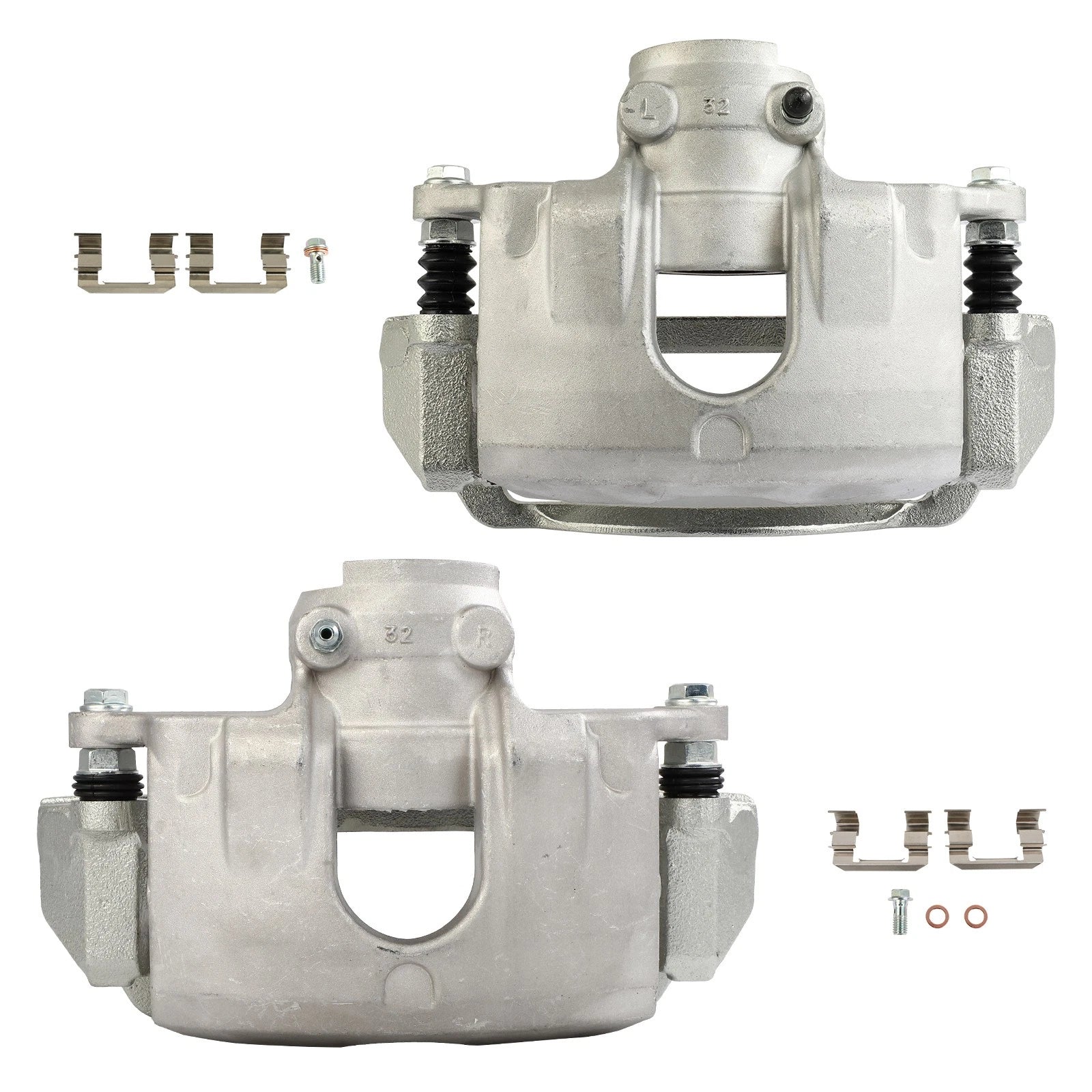Set of 2 Front Brake Calipers w/ Bracket for Ford Focus (2008–2011)
