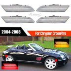 4X Clear Bumper Turn Signal Lamp Side Marker Light for Chrysler Crossfire (2004–2008)