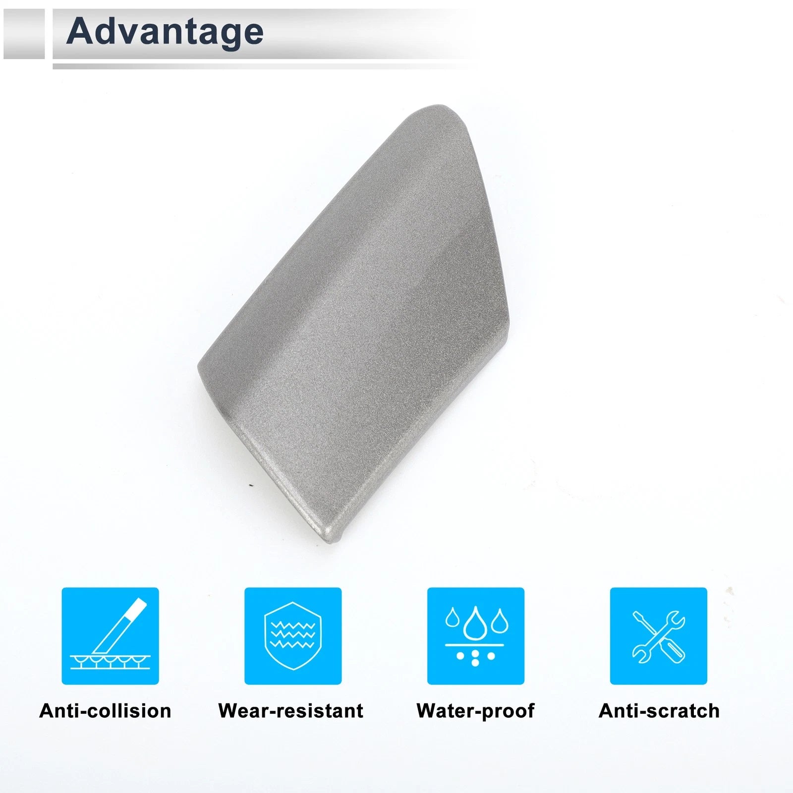 Front Left Door Knob Cover for BMW 7-Series G11 (2017–2022) No. 51217474681 Silver Tone