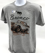 Ford Bronco T-Shirt Gray 1966–1977 Emblem Script for 1st Generation